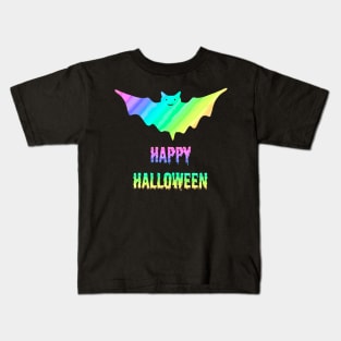 Happy Halloween Water Colour Bat Kids T-Shirt